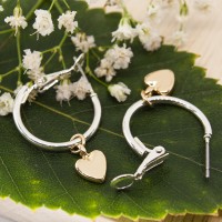 ΣΚΟΥΛΑΡΙΚΙΑ EAR SENSE TWO TONE HEART HOOP 20mm ES 122