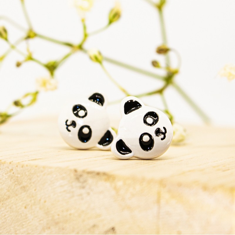 ΣΚΟΥΛΑΡΙΚΙΑ EAR SENSE WHITE PANDA STUDS ES 67