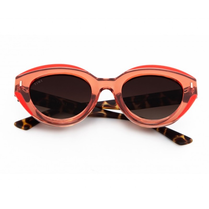 TIWI ANNE 140 SHINY FLUOR ORANGE WITH BROWN GRADIENT LENSES