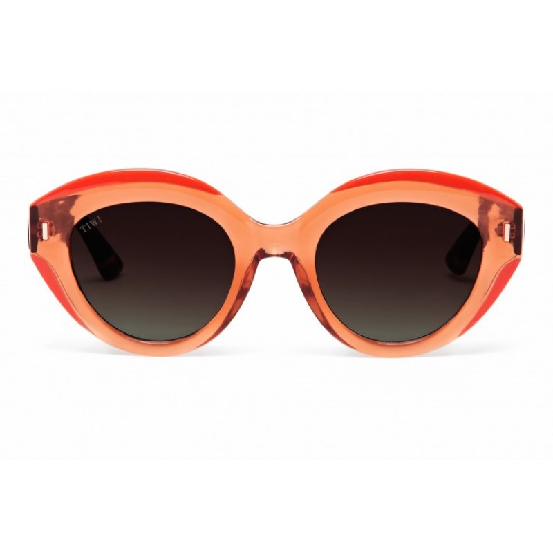 TIWI ANNE 140 SHINY FLUOR ORANGE WITH BROWN GRADIENT LENSES
