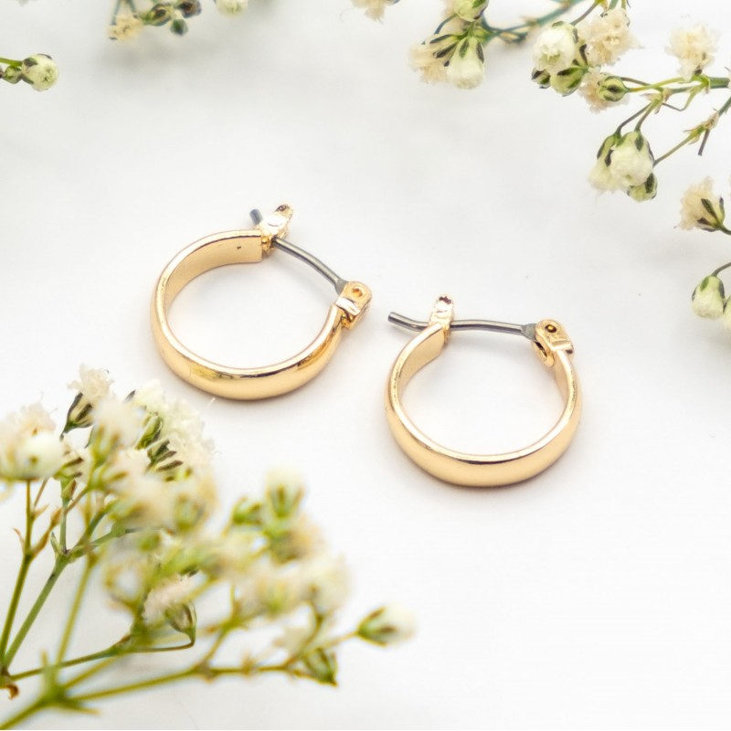 ΣΚΟΥΛΑΡΙΚΙΑ EAR SENSE GOLD HUGGIE HOOPS 12mm ES 99