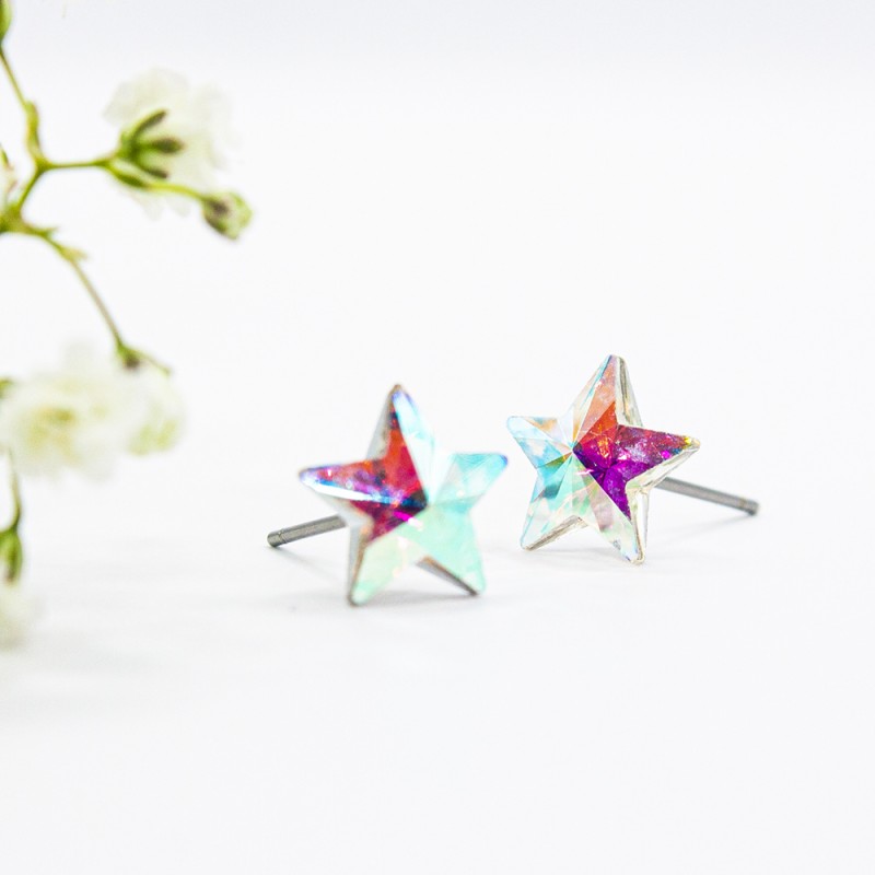 ΣΚΟΥΛΑΡΙΚΙΑ EAR SENSE IRIDESCENT CRYSTAL STAR ES 75