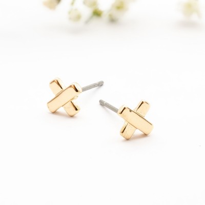 ΣΚΟΥΛΑΡΙΚΙΑ EAR SENSE GOLD X STUDS 6mm ES 126