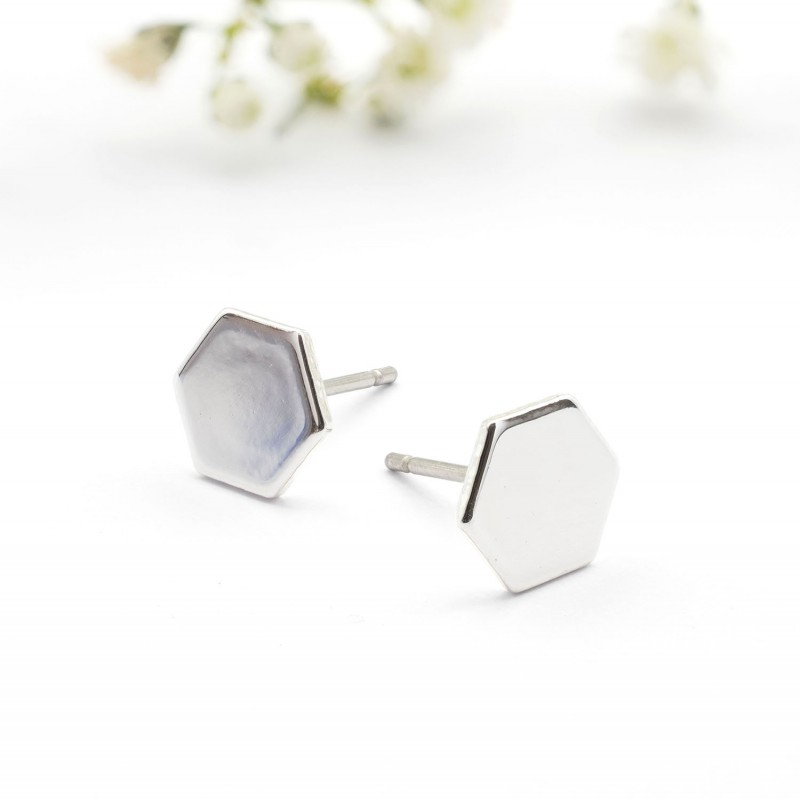 ΣΚΟΥΛΑΡΙΚΙΑ EAR SENSE SILVER OCTAGAN STUDS 6mm ES 125