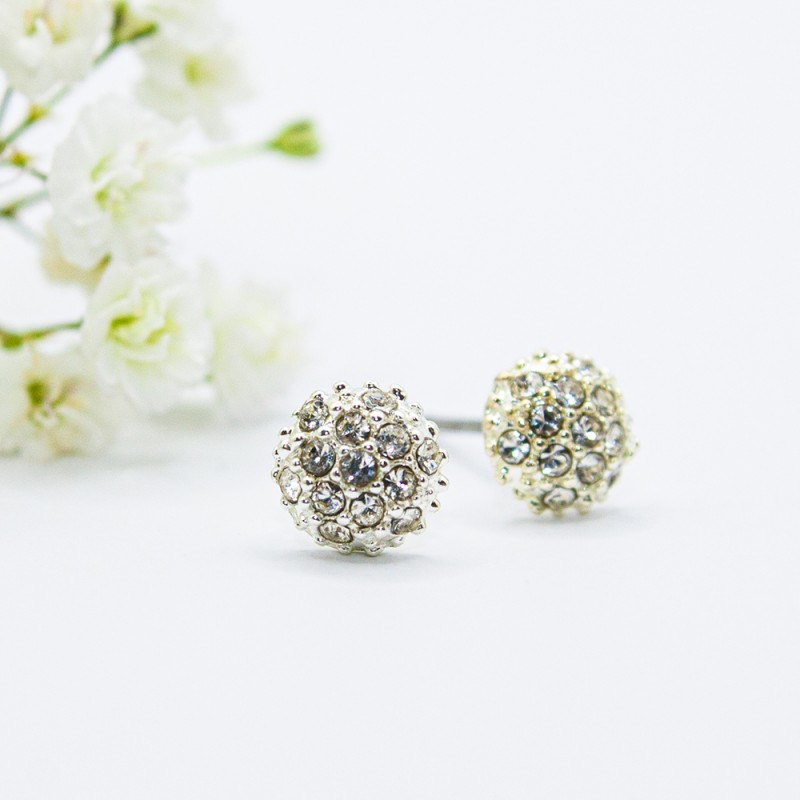 ΣΚΟΥΛΑΡΙΚΙΑ EAR SENSE SILVER MULTIFACETED BALL STUD ES 39