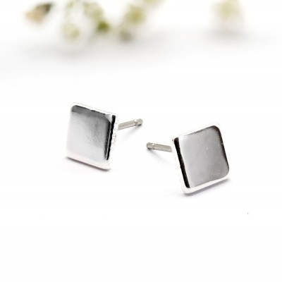 ΣΚΟΥΛΑΡΙΚΙΑ EAR SENSE SILVER SQUARE STUDS ES 129