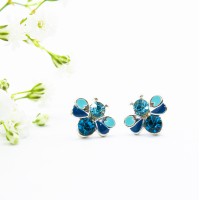 ΣΚΟΥΛΑΡΙΚΙΑ EAR SENSE SILVER TURQUOISE BEE ES 77