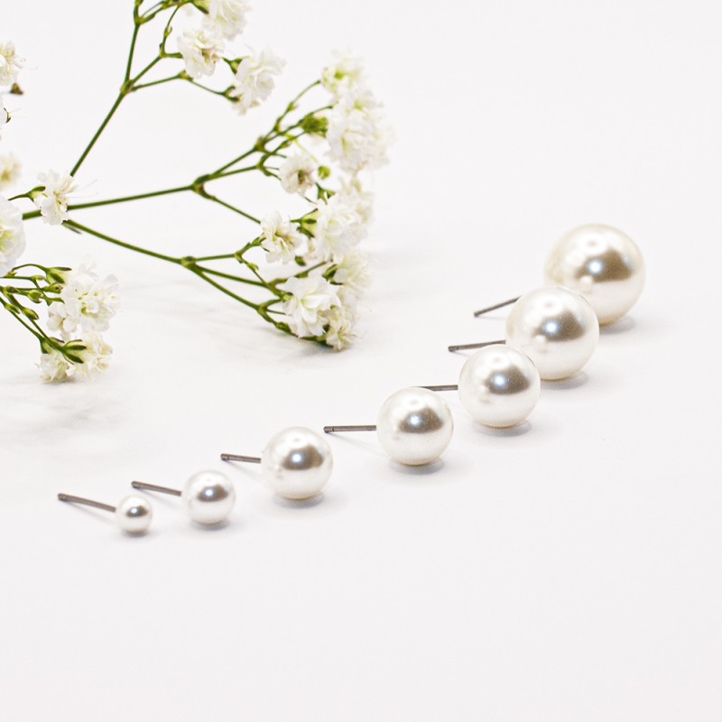 ΣΚΟΥΛΑΡΙΚΙΑ EAR SENSE WHITE PEARL 6mm ES 49