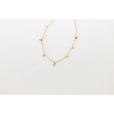 NECKLACE BC LABS RAINBOW DROPS