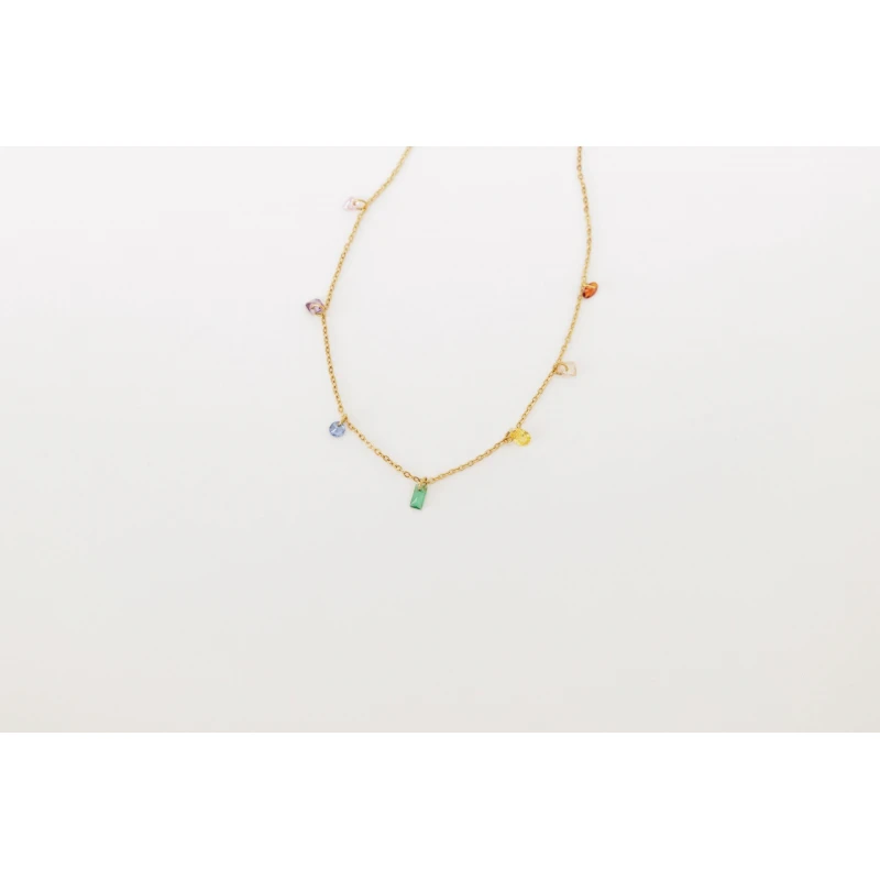 NECKLACE BC LABS RAINBOW DROPS