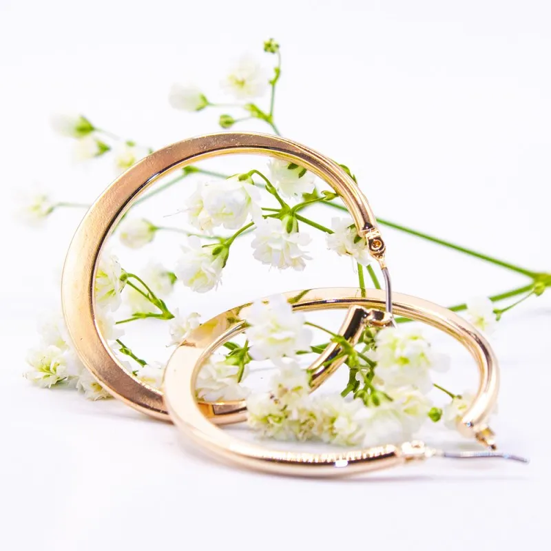 ΣΚΟΥΛΑΡΙΚΙΑ EAR SENSE DARK ROSE GOLD CLICK HOOP 40mm ES 24