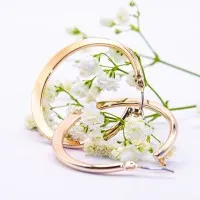 ΣΚΟΥΛΑΡΙΚΙΑ EAR SENSE DARK ROSE GOLD CLICK HOOP 40mm ES 24 ΣΚΟΥΛΑΡΙΚΙΑ EAR SENSE DARK ROSE GOLD CLICK HOOP 40mm ES 24