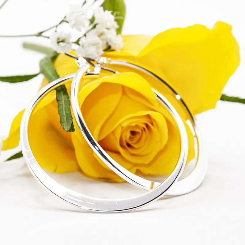 ΣΚΟΥΛΑΡΙΚΙΑ EAR SENSE SILVER CLICK HOOP 44mm ES 110