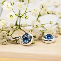 ΣΚΟΥΛΑΡΙΚΙΑ EAR SENSE BABY BLUE CRYSTAL DROP SILVER ES 89 ΣΚΟΥΛΑΡΙΚΙΑ EAR SENSE BABY BLUE CRYSTAL DROP SILVER ES 89