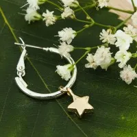 ΣΚΟΥΛΑΡΙΚΙΑ EAR SENSE TWO TONE STAR HOOP 20mm ES 121 ΣΚΟΥΛΑΡΙΚΙΑ EAR SENSE TWO TONE STAR HOOP 20mm ES 121