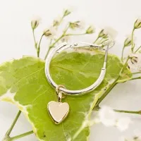 ΣΚΟΥΛΑΡΙΚΙΑ EAR SENSE TWO TONE HEART HOOP 20mm ES 122 ΣΚΟΥΛΑΡΙΚΙΑ EAR SENSE TWO TONE HEART HOOP 20mm ES 122