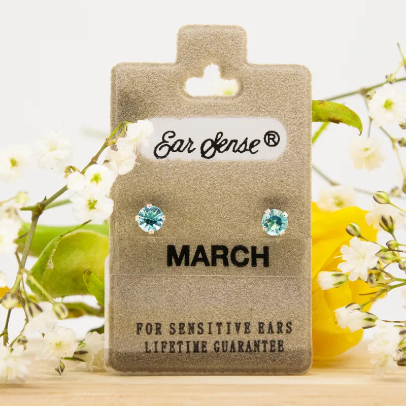 ΣΚΟΥΛΑΡΙΚΙΑ EAR SENSE MARCH SILVER BIRTHSTONE ES 3 ΣΚΟΥΛΑΡΙΚΙΑ EAR SENSE MARCH SILVER BIRTHSTONE ES 3