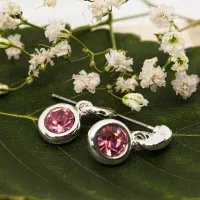 ΣΚΟΥΛΑΡΙΚΙΑ EAR SENSE BABY PINK SILVER DROP ES 80 ΣΚΟΥΛΑΡΙΚΙΑ EAR SENSE BABY PINK SILVER DROP ES 80