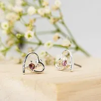 ΣΚΟΥΛΑΡΙΚΙΑ EAR SENSE SILVER OPEN HEART w/Lt.ROSE STONE ES 86 ΣΚΟΥΛΑΡΙΚΙΑ EAR SENSE SILVER OPEN HEART w/Lt.ROSE STONE ES 86