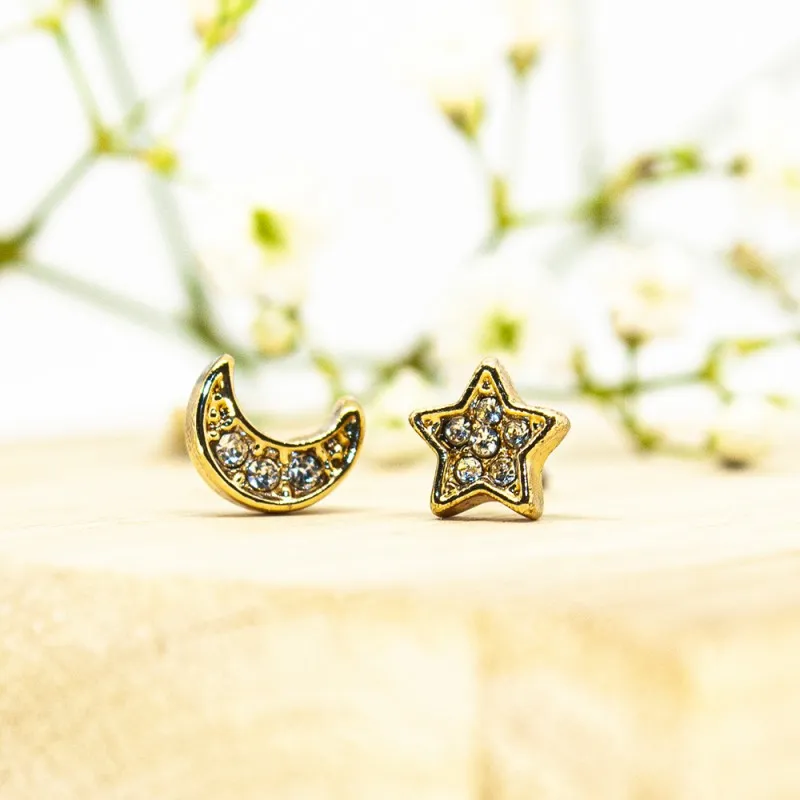 ΣΚΟΥΛΑΡΙΚΙΑ EAR SENSE GOLD STAR/MOON MIXED STUDS ES 113