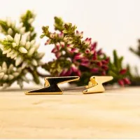ΣΚΟΥΛΑΡΙΚΙΑ EAR SENSE GOLD LIGHTNING BOLT STUDS ES 45 ΣΚΟΥΛΑΡΙΚΙΑ EAR SENSE GOLD LIGHTNING BOLT STUDS ES 45