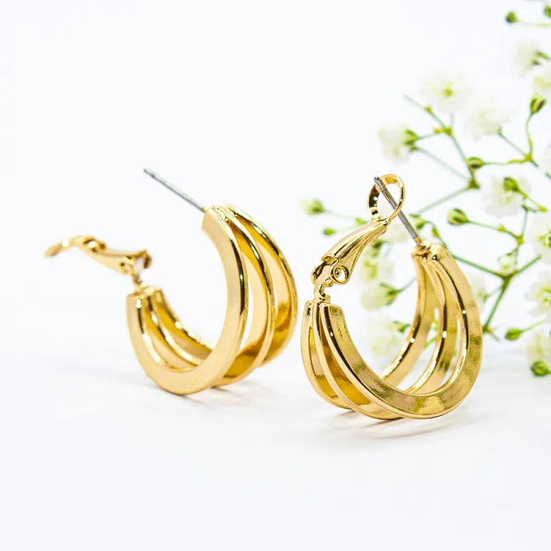 ΣΚΟΥΛΑΡΙΚΙΑ EAR SENSE GOLD TRIPLE HOOP ES 109