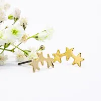 ΣΚΟΥΛΑΡΙΚΙΑ EAR SENSE GOLD TRIPLE STAR STUD ES 57