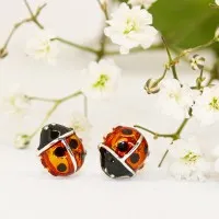 ΣΚΟΥΛΑΡΙΚΙΑ EAR SENSE LADYGUG SILVER/RED ES 34 ΣΚΟΥΛΑΡΙΚΙΑ EAR SENSE LADYGUG SILVER/RED ES 34