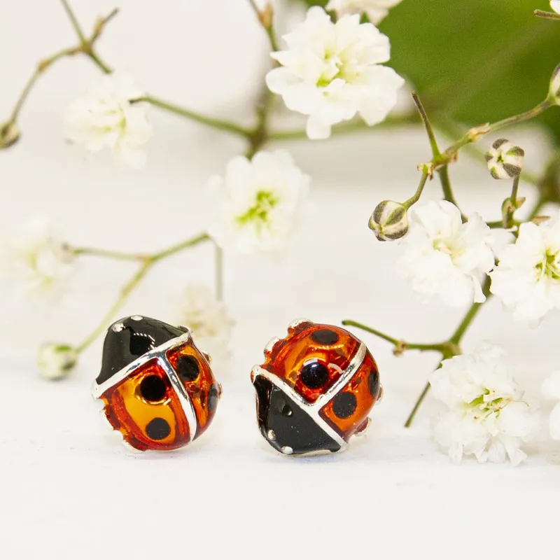 ΣΚΟΥΛΑΡΙΚΙΑ EAR SENSE LADYGUG SILVER/RED ES 34 ΣΚΟΥΛΑΡΙΚΙΑ EAR SENSE LADYGUG SILVER/RED ES 34