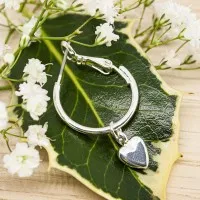 ΣΚΟΥΛΑΡΙΚΙΑ EAR SENSE SILVER HOOP WITH HEART PENDANT 20mm ES 54