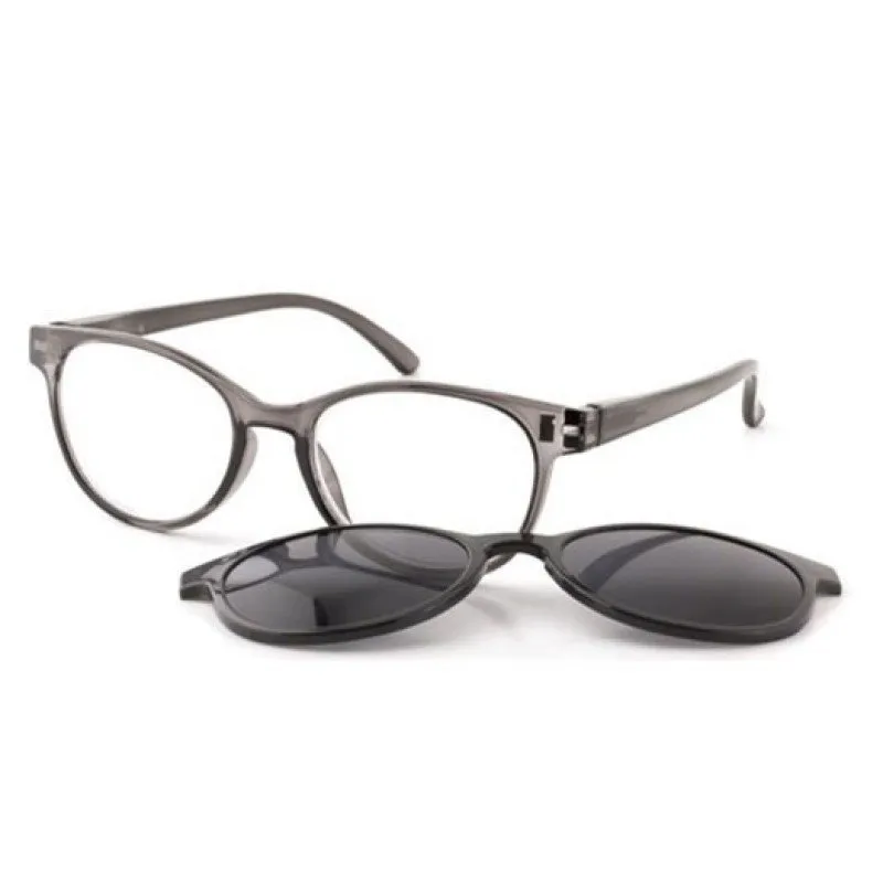 ΓΥΑΛΙΑ ΠΡΕΣΒΥΩΠΙΑΣ ΜΕ ΠΡΟΣΘΕΤΟ CLIP ON ΗΛΙΟΥ QUICKREADER KLH156-2 ΓΚΡΙ