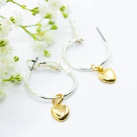 ΣΚΟΥΛΑΡΙΚΙΑ EAR SENSE TWO TONE HEART HOOP 20mm ES 122 ΣΚΟΥΛΑΡΙΚΙΑ EAR SENSE TWO TONE HEART HOOP 20mm ES 122