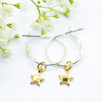 ΣΚΟΥΛΑΡΙΚΙΑ EAR SENSE TWO TONE STAR HOOP 20mm ES 121 ΣΚΟΥΛΑΡΙΚΙΑ EAR SENSE TWO TONE STAR HOOP 20mm ES 121