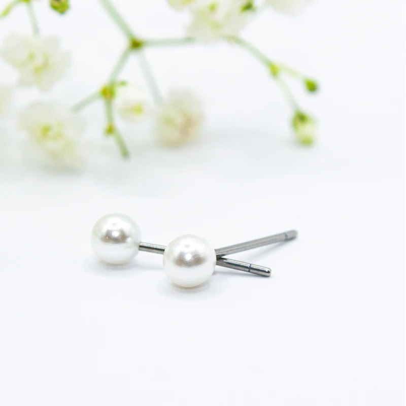 ΣΚΟΥΛΑΡΙΚΙΑ EAR SENSE WHITE PEARL 4mm ES 46