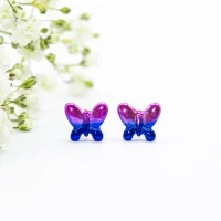 ΣΚΟΥΛΑΡΙΚΙΑ EAR SENSE SILVER BUTTERFLY PURPLE/BLUE COLS ES 78 ΣΚΟΥΛΑΡΙΚΙΑ EAR SENSE SILVER BUTTERFLY PURPLE/BLUE COLS ES 78