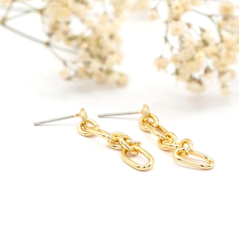 ΣΚΟΥΛΑΡΙΚΙΑ EAR SENSE GOLD DROP CROSS ES 119