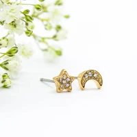 ΣΚΟΥΛΑΡΙΚΙΑ EAR SENSE GOLD STAR/MOON MIXED STUDS ES 113 ΣΚΟΥΛΑΡΙΚΙΑ EAR SENSE GOLD STAR/MOON MIXED STUDS ES 113