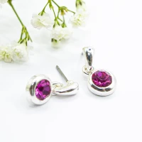 ΣΚΟΥΛΑΡΙΚΙΑ EAR SENSE SILVER DROP w/ROSE STONE ES 90 ΣΚΟΥΛΑΡΙΚΙΑ EAR SENSE SILVER DROP w/ROSE STONE ES 90